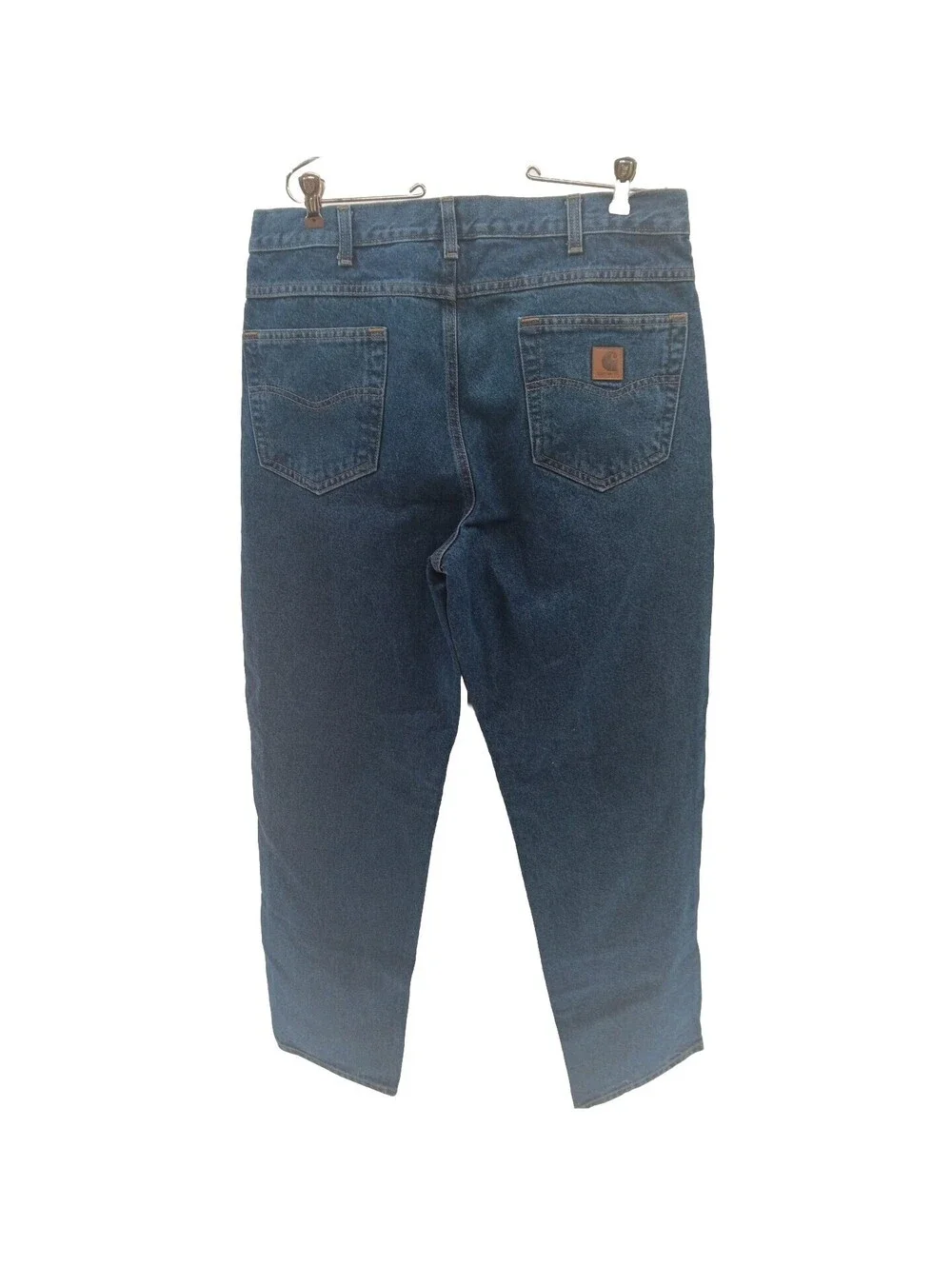 Carhartt Jeans Mens 36X34 Blue Denim Straight Casual Workwear  Outdoor Pants